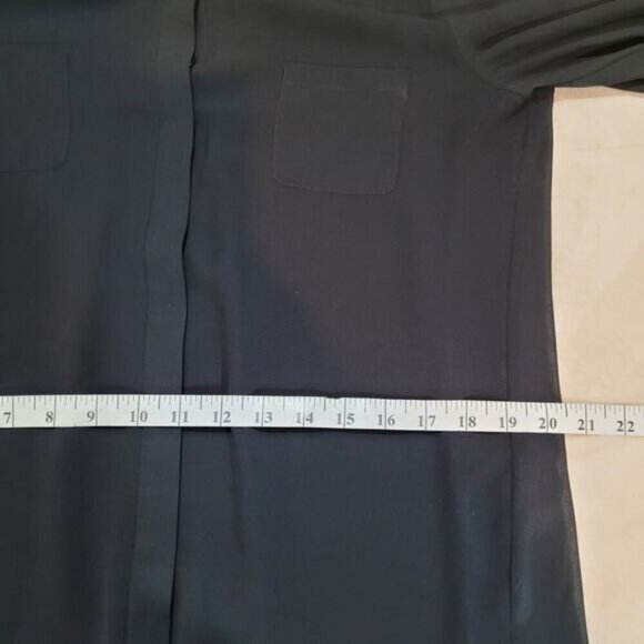 Supertrash Bellamy Black Chiffon Blouse with Beaded Collar and Shoulders - Small - Picture 8 of 9